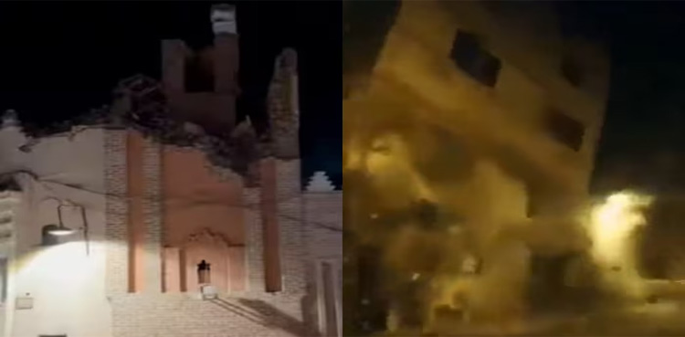 مراکش میں زلزلے سے تباہ ہونے والی عمارتوں کی دل دہلا دینے والی ویڈیو