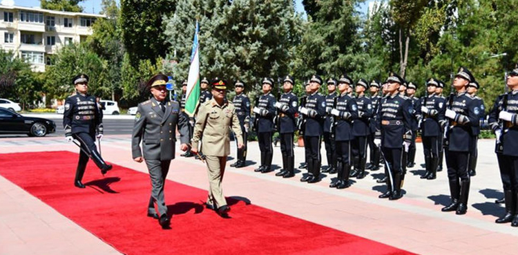 دورہ ازبکستان ، آرمی چیف کا  پاک ازبک فوجی تعاون  بڑھانے  پر زور