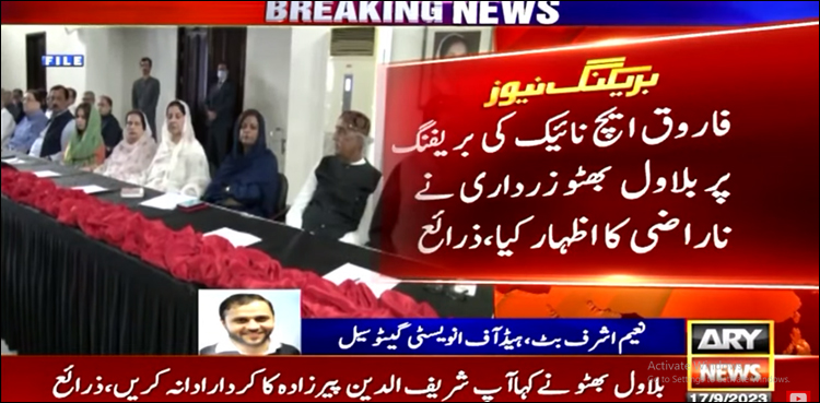 انتخابات 90 روز میں ممکن نہیں، فاروق ایچ نائیک کی بات پر بلاول کا اظہار ناراضی