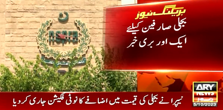 نیپرا نے بجلی کی قیمت میں اضافہ کر دیا