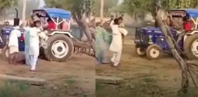 جائیداد کے تنازع پر بھائی نے بھائی کو ٹریکٹر سے کچل ڈالا، دل دہلا دینے والی ویڈیو