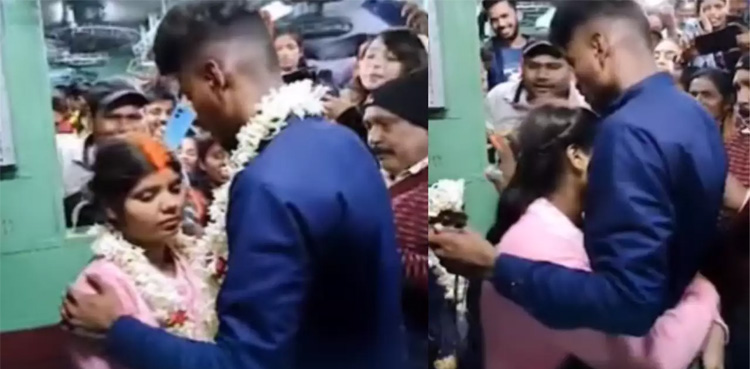 چلتی ٹرین میں لڑکے اور لڑکی نے شادی کرلی، ویڈیو وائرل