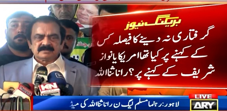 سربراہ پی ٹی آئی جھوٹا شخص ہے کبھی کچھ کہتا ہے کبھی کچھ کہتا ہے، رانا ثنااللہ