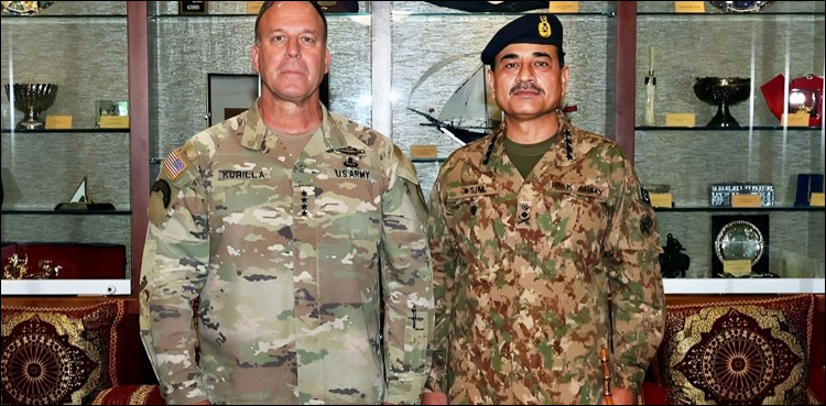 آرمی چیف کا امریکی سینٹرل کمانڈ کا دورہ، کمانڈر جنرل مائیکل ایرک کوریلا سے ملاقات