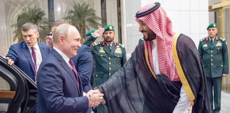 ’پیوٹن سعودی عرب پہنچ گئے، شہزادہ محمد بن سلمان سے ملاقات‘