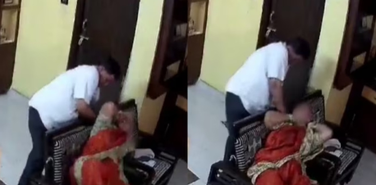 ٹیکنیشن کی گھر میں خاتون کو قتل کرنے کی کوشش، فوٹیج سامنے آگئی