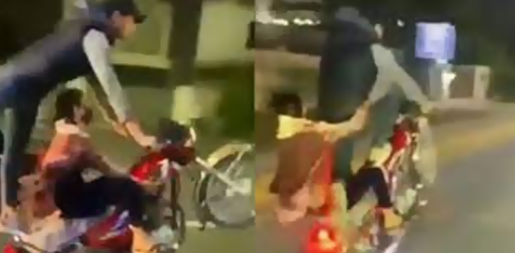 قطر میں ون ویلنگ کرنے والا نوجوان بائیک سے محروم، ویڈیو وائرل