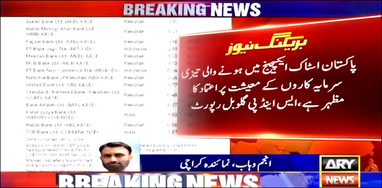 غیر ملکی ریٹنگ ایجنسی نے پاکستان اسٹاک ایکسچینج سے متعلق اہم رپورٹ جاری کر دی