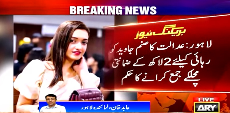 ن لیگ کا آفس جلانے کا کیس: صنم جاوید کی درخواست ضمانت منظور
