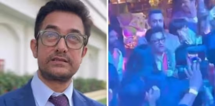 ’ اے کیا بولتی تو‘ عامر خان بیٹی کی شادی میں جھوم اٹھے، ویڈیو وائرل