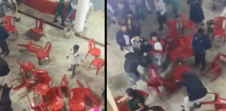 شادی میں مہمان آپے سے باہر، ایک دوسرے پر کرسیاں پھینکنے کی ویڈیو وائرل