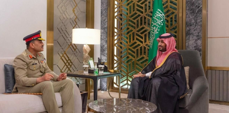 آرمی چیف کی  سعودی ولی عہد شہزادہ محمد بن سلمان سے ملاقات