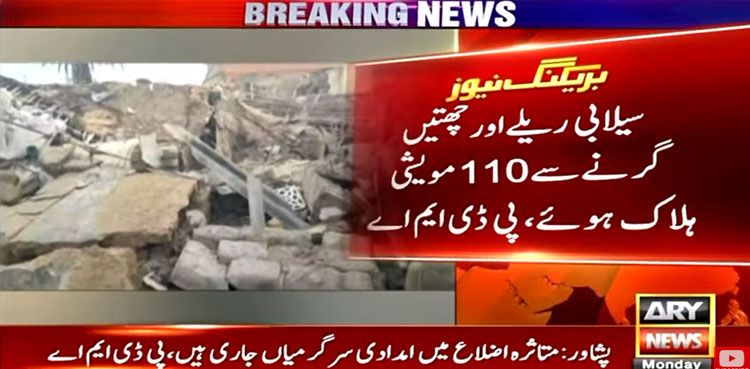 پشاور میں بارشوں سے 10 افراد جاں بحق ہوئے، پی ڈی ایم اے