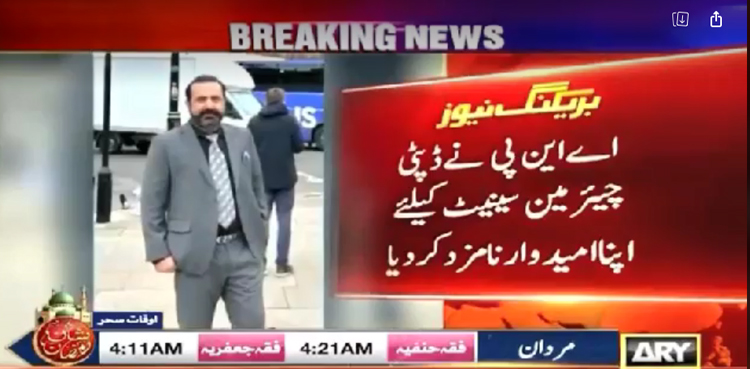 اے این پی نے ڈپٹی چیئرمین سینیٹ کے لیے اپنا امیدوار نامزد کردیا