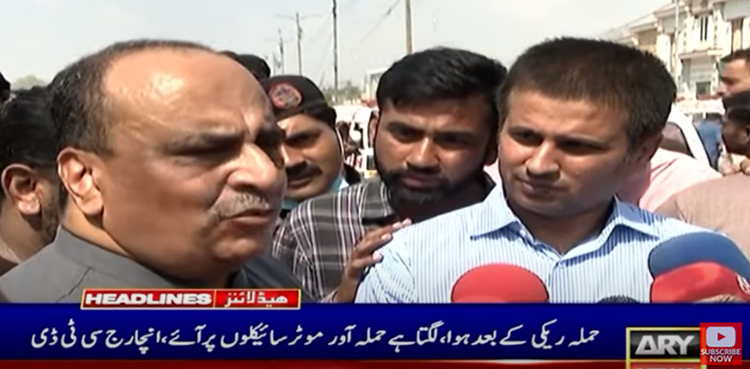 راجہ عمر خطاب کو  کراچی  خودکش حملے میں  علیحدگی پسند تنظیم کے ملوث ہونے کا شبہ
