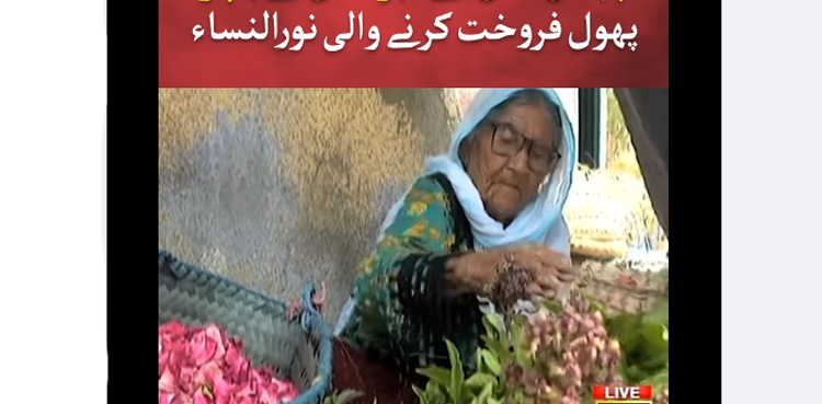 قبرستان کے باہر پھول فروخت کرنے والی بزرگ خاتون کی دلخراش داستان