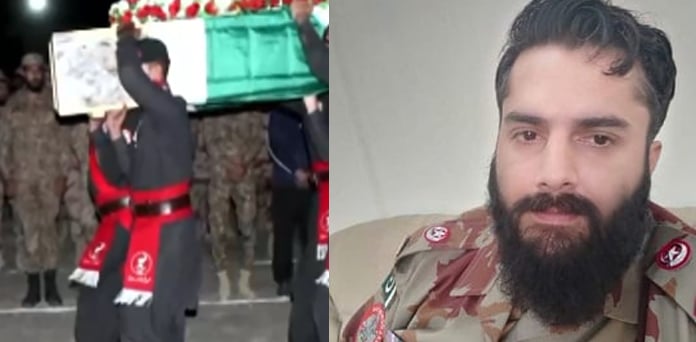 ژوب آپریشن میں شہید  میجر بابر نیازی کی نماز جنازہ ادا کردی گئی