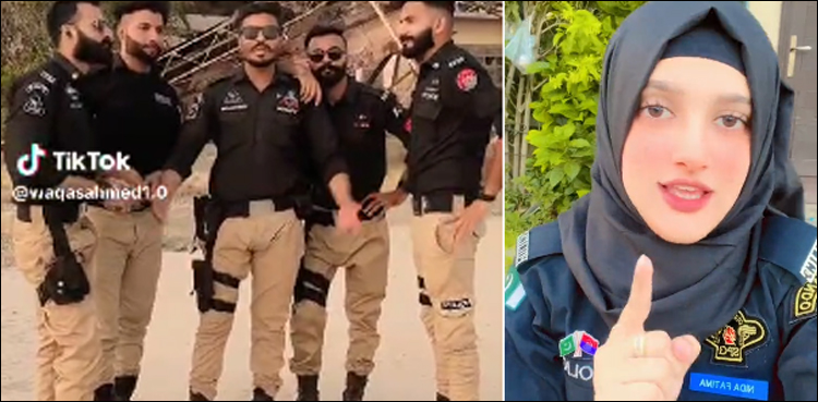 لیڈی اور مرد پولیس کانسٹیبلز نے ٹک ٹاک کی بھرمار کر دی، ایک کانسٹیبل کو سی پیک بھیج دیا گیا