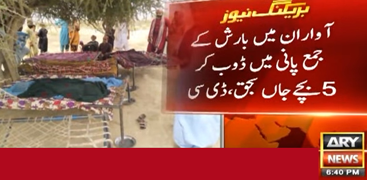 آواران میں 5 بچے ڈوب کر جاں بحق