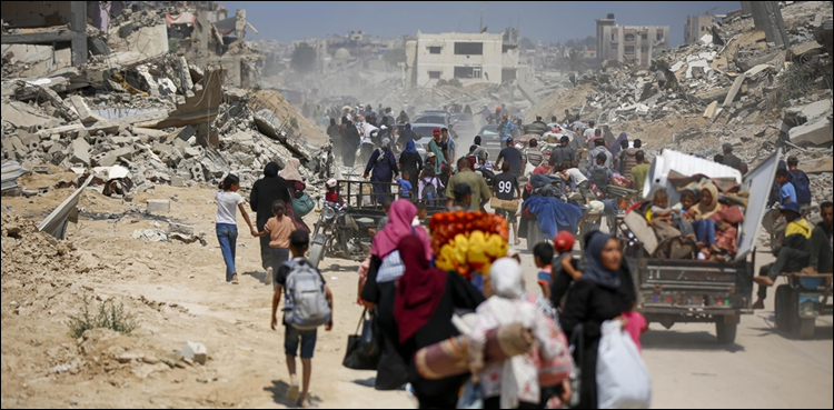 ایک دن میں 150,000 فلسطینیوں کو افراتفری کے عالم میں خان یونس سے نکلنا پڑا
