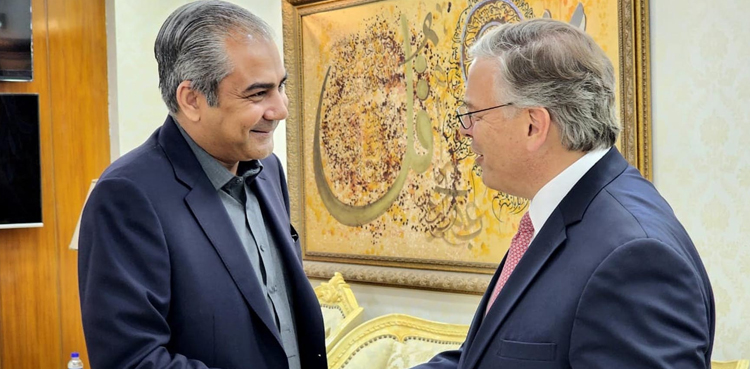 محسن نقوی کی امریکی سفیر ڈونلڈ بلوم سے ملاقات، باہمی تعاون بڑھانے پر اتفاق