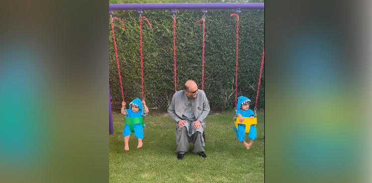 آصف زرداری کی نواسوں کیساتھ جھولا جھولنے کی ویڈیو وائرل