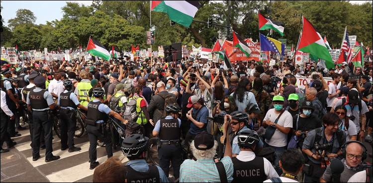شکاگو کنونشن کے باہر فلسطینیوں کے حق میں مظاہرے پر جو بائیڈن کا رد عمل