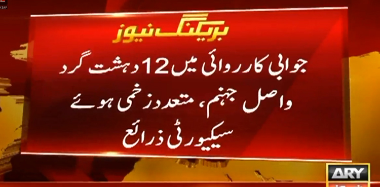 بلوچستان میں دہشت گرد حملوں کے  بعد سیکیورٹی فورسز کا موثر جواب،12 دہشت گرد جہنم واصل،