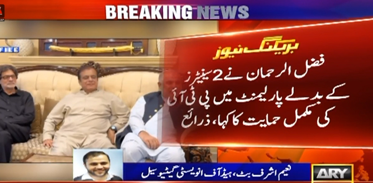 مولانا فضل الرحمان نے  پارلیمنٹ میں مکمل حمایت کے لئے پی ٹی آئی سے کیا مطالبہ کیا؟  اندرونی کہانی سامنے آگئی