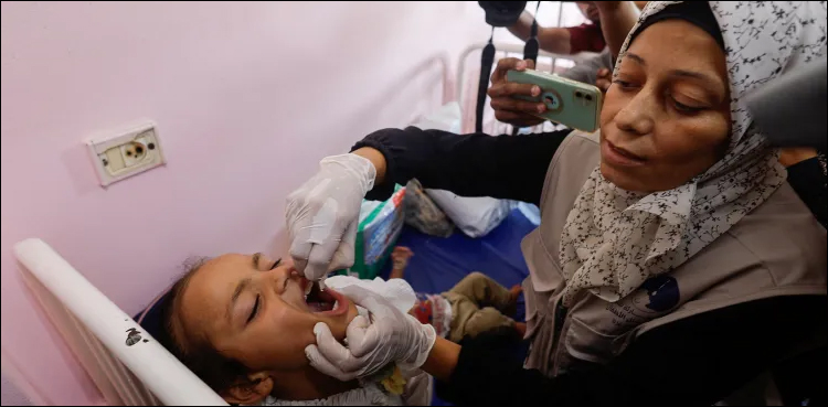 غزہ میں فلسطینیوں کے قتل عام کے درمیان انسداد پولیو مہم شروع ہو گیا