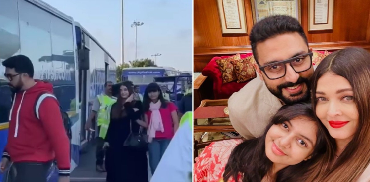 طلاق کی افواہوں کے بعد ابھیشیک اور ایشوریہ ایئرپورٹ پر ساتھ ساتھ، ویڈیو وائرل