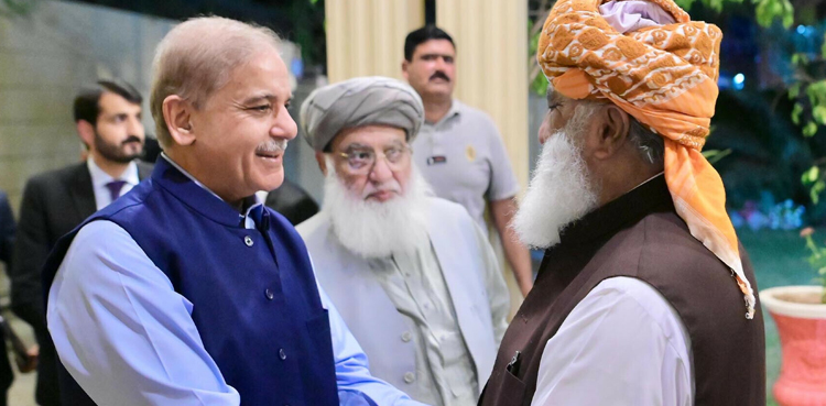 وزیراعظم  نے آئینی ترامیم پر مولانا فضل الرحمان سے تعاون مانگ لیا