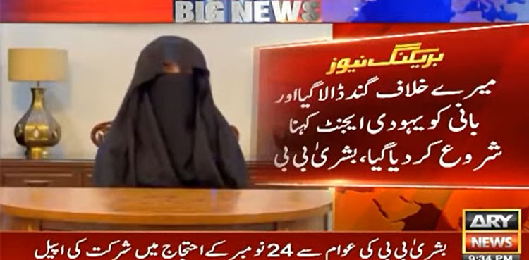 بشریٰ بی بی کا 24نومبر کے احتجاج سے متعلق ویڈیو پیغام جاری