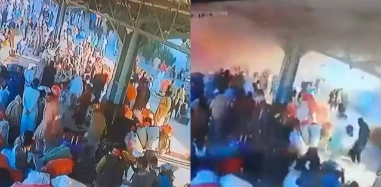کوئٹہ ریلوے اسٹیشن پر خودکش دھماکا، دل دہلا دینے والی فوٹیج سامنے آگئی