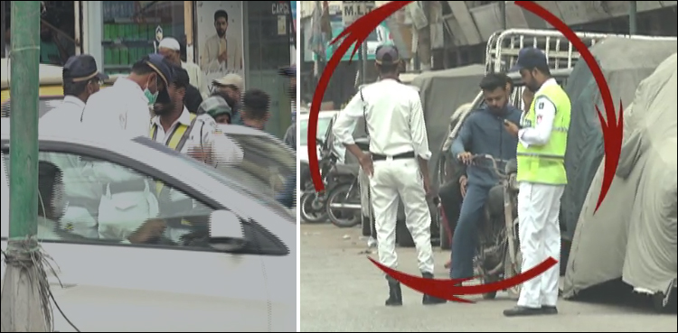 ویڈیو رپورٹ: اے آئی چالان سسٹم سے محروم شہر، جہاں پولیس ٹولیوں کی شکل میں چالان کرتی ہے