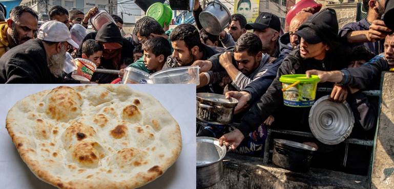 تباہ حال غزہ میں لڑکی کا منگیتر سے تحفے میں صرف ’’ایک روٹی‘‘ کا مطالبہ