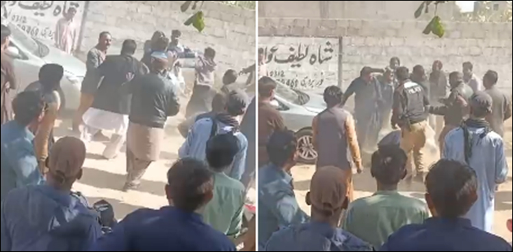 ویڈیو: کراچی میں مددگار پولیس کے سامنے باپ بیٹے پر تشدد ہوتا رہا