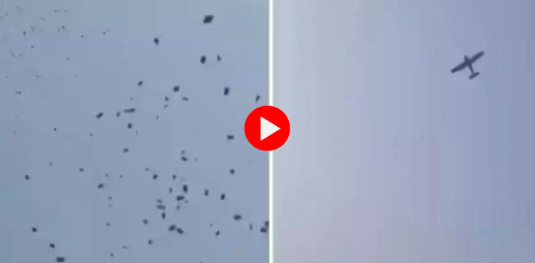 دولہا کے والد نے دلہن کے گھر پر طیارے سے نوٹوں کی بارش کردی، ویڈیو وائرل