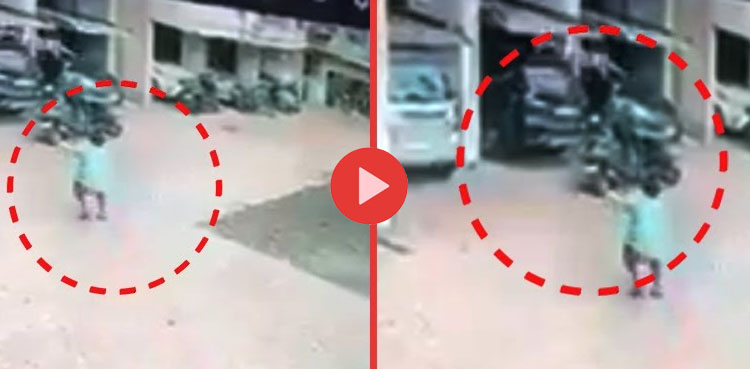 13ویں منزل سے گرنے والی بچی کو شہری نے بچالیا، ویڈیو وائرل