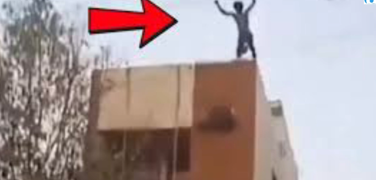 تیسری منزل سے ہائی وولٹیج تاروں پر کودنے والے نوجوان کا بال بیکا بھی نہ ہوا