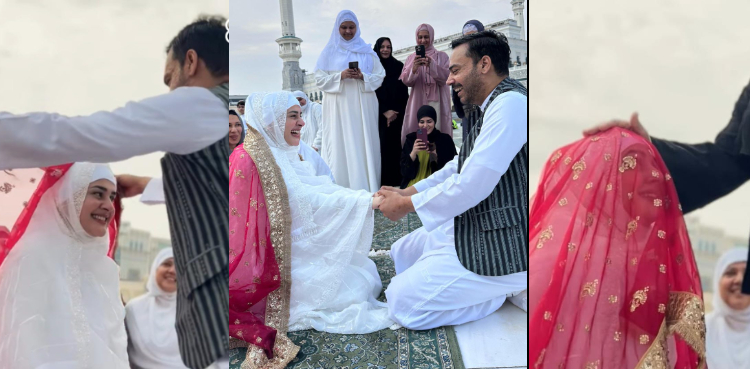 کبریٰ خان اور گوہر رشید نے مسجد الحرام میں نکاح کی خوبصورت ویڈیو شیئر کردی