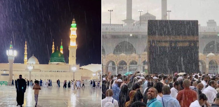 سعودی عرب میں مکہ مکرمہ اور مدینہ سمیت متعدد شہروں میں بارش