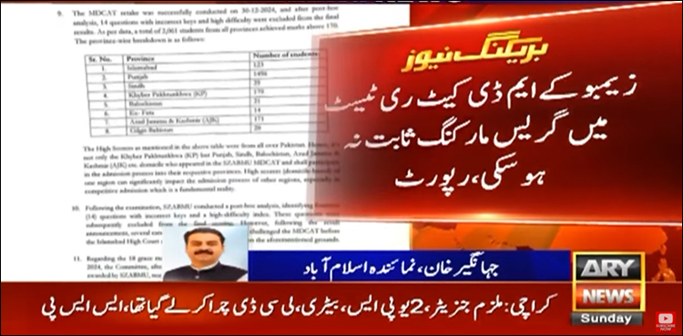 ایم ڈی کیٹ ری ٹیسٹ کے حوالے سے بڑی خبر آ گئی