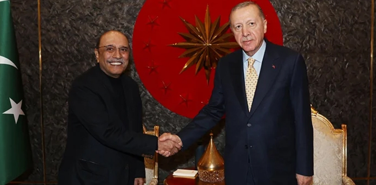 صدر آصف زرداری کی  استنبول ائیرپورٹ پر  ترک صدر سے ملاقات