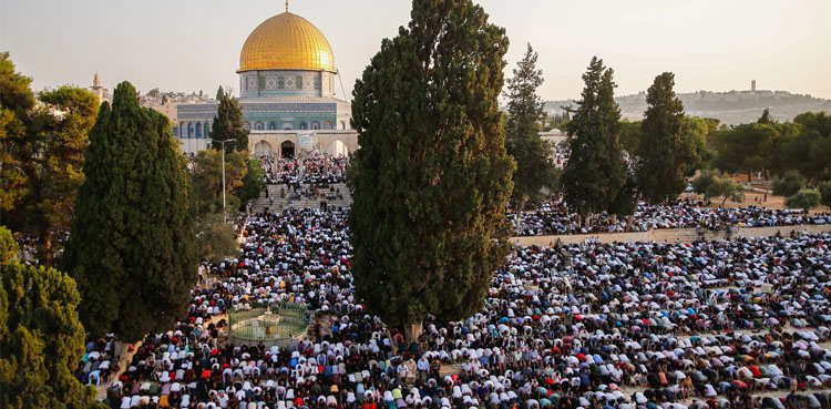 مسجدِ اقصیٰ میں 25 ویں رمضان کو ایک لاکھ فلسطینیوں کی شرکت