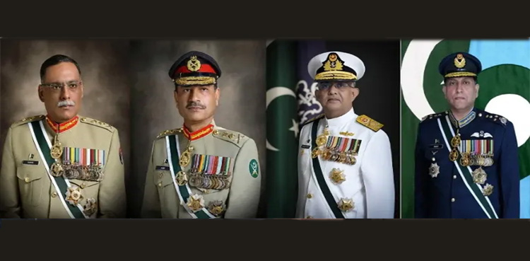 چیئرمین جوائنٹ چیفس اور سروسز چیفس کی قوم کو عیدالفطر کی مبارکباد، آئی ایس پی آر