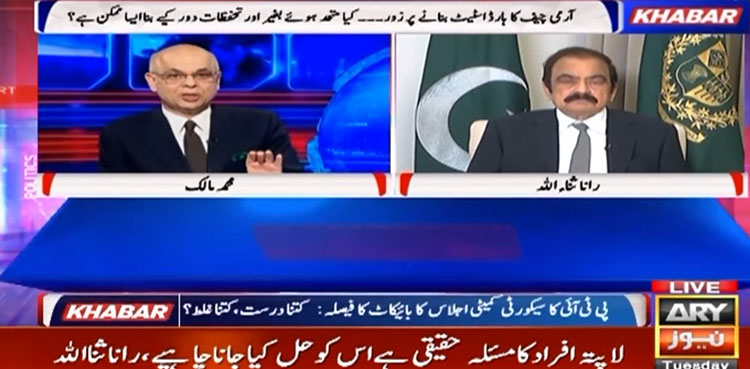 پی ٹی آئی کو پارلیمنٹ میں نہیں آنا تو انھیں استعفیٰ دے دینا چاہیے، رانا ثنااللہ