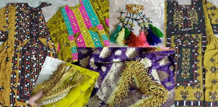 بلوچی لباس "پھشک” جس میں بلوچ ثقافت کے رنگ نمایاں ہیں