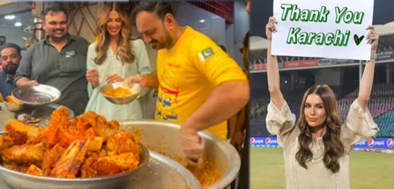 ایرن ہالینڈ کراچی کی نلی بریانی کھانے لالو کھیت پہنچ گئیں