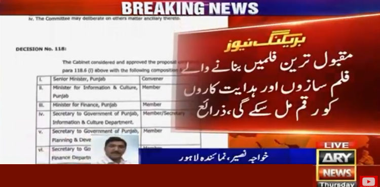 مریم نواز کا فلم انڈسٹری کو پروموٹ کرنے سے متعلق بڑا فیصلہ